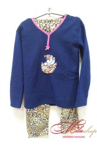 Теплая флисовая пижама Onur (Турция) 5071 siniy